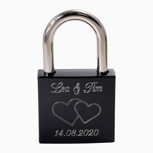 Weiteres Schloss: Liebesschloss Onyx Schwarz