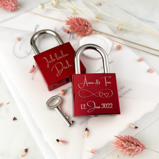 Weiteres Schloss: Liebesschloss Rubin Rot